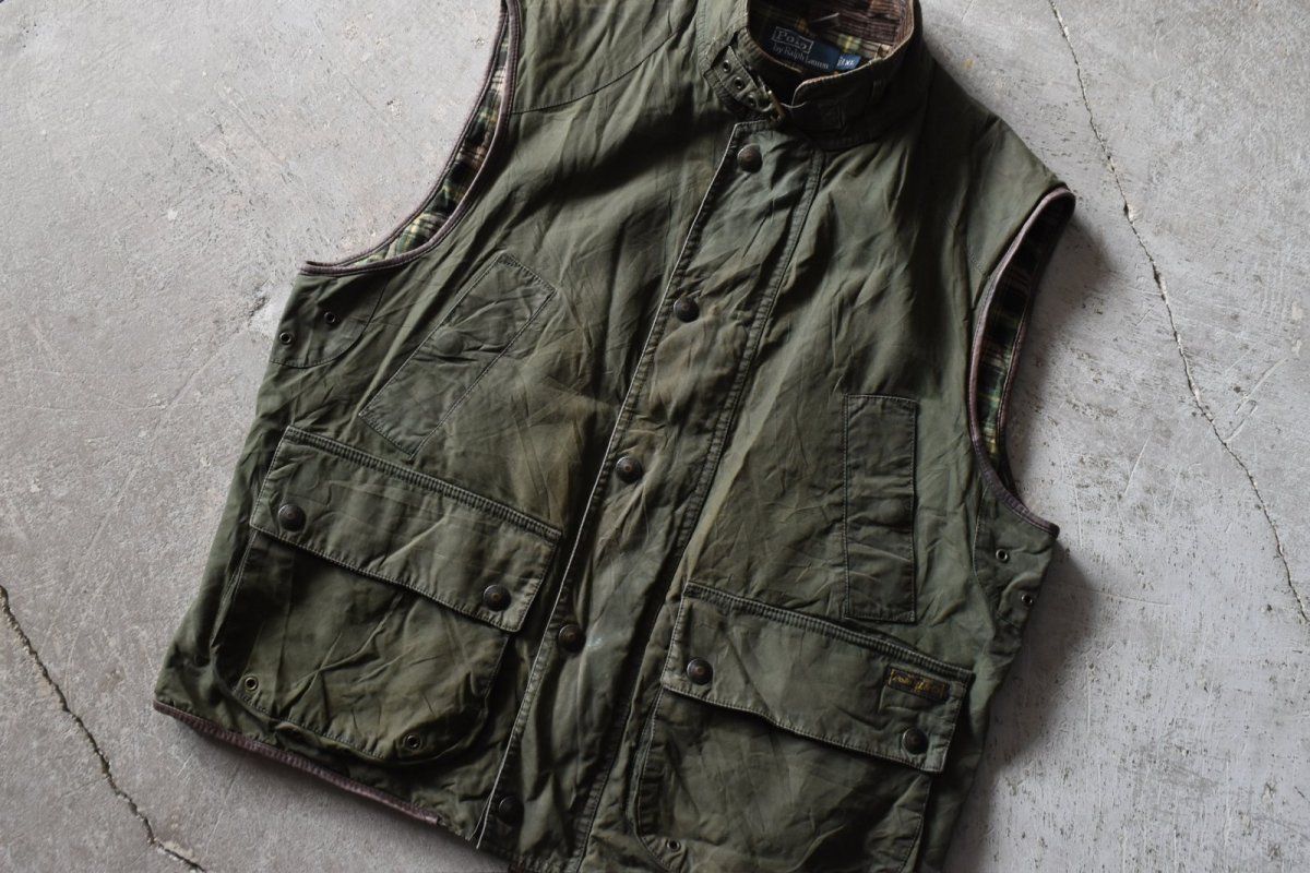 画像5: 1990s Polo by Ralph Lauren オイルドベスト　 表記XL  (5)
