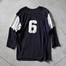 画像2: 1960s UWO LAW SCHOOL ナンバリングフットボールTシャツ　 実寸L  (2)