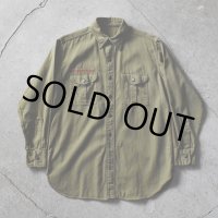 1940s BSA BOY SCOUTS マチ付きシャツ　 "チェンジボタン"　 実寸ML 