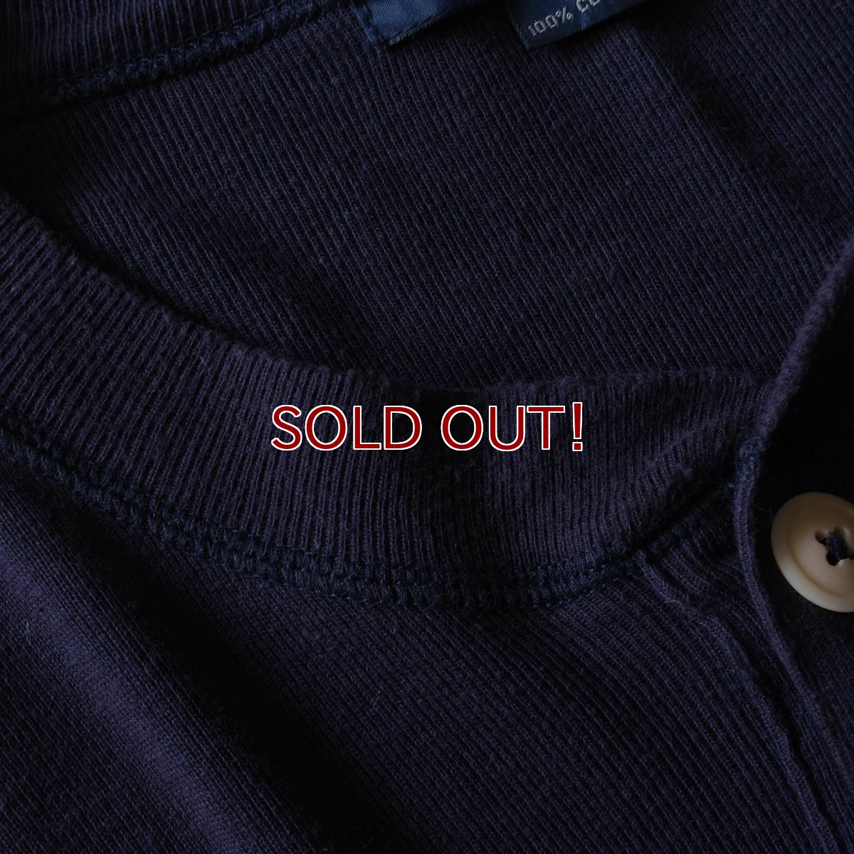 画像4: Polo by Ralph Lauren ヘンリーネック長袖Tシャツ　 表記XL  (4)