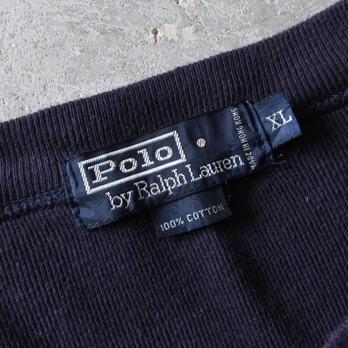 画像3: Polo by Ralph Lauren ヘンリーネック長袖Tシャツ　 表記XL  (3)