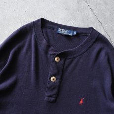 画像2: Polo by Ralph Lauren ヘンリーネック長袖Tシャツ　 表記XL  (2)