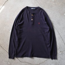画像1: Polo by Ralph Lauren ヘンリーネック長袖Tシャツ　 表記XL  (1)