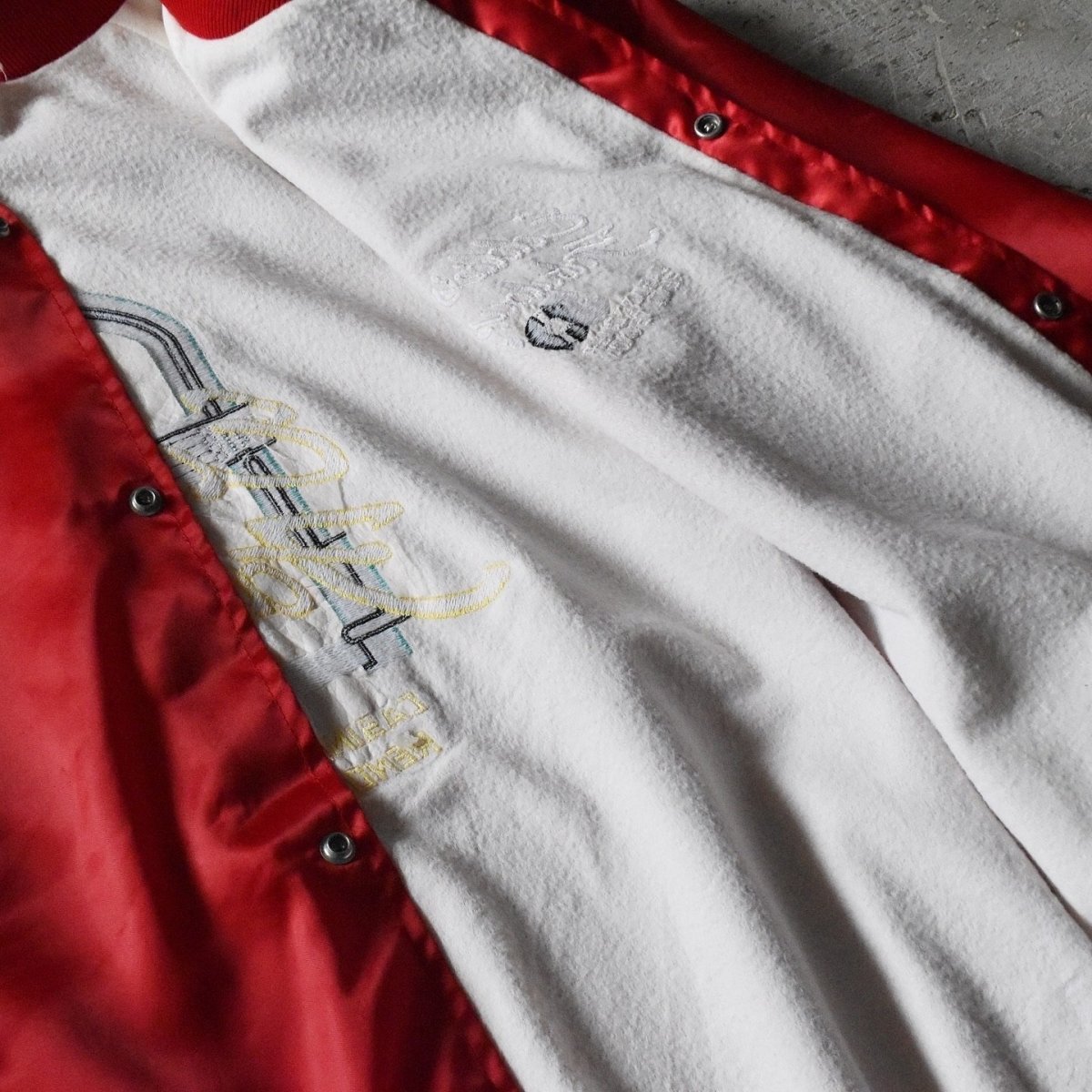 画像9: 1990s Eddie's Fabulous 50's ナイロンサテンジャケット　 "MADE IN USA"　 表記2XL  (9)