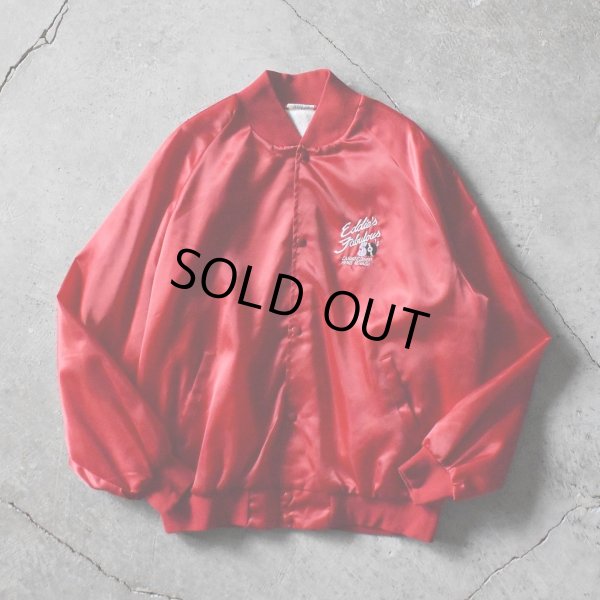 画像2: 1990s Eddie's Fabulous 50's ナイロンサテンジャケット　 "MADE IN USA"　 表記2XL 