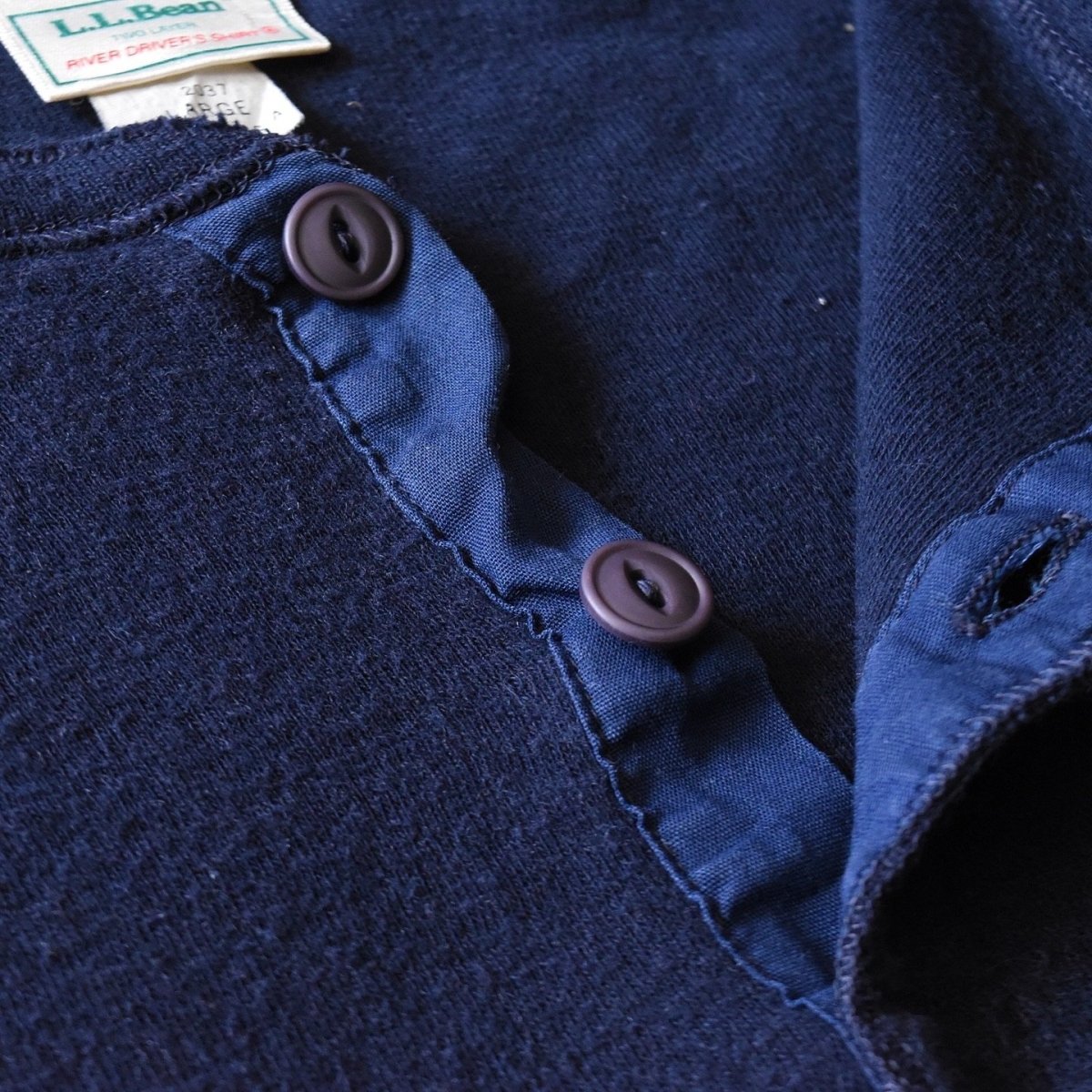 画像5: 1980s〜 L.L.Bean ツーレイヤーリバードライバーシャツ　 "MADE IN USA"　 表記L  (5)