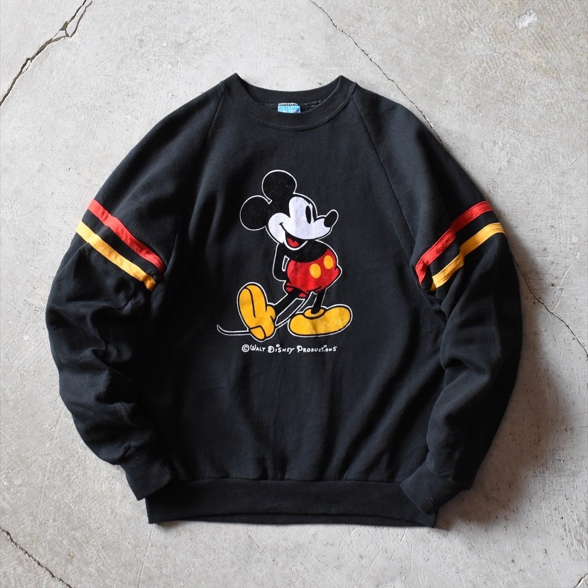 画像1: 1980s MICKEY フロッキースウェット　 "MADE IN USA"　 表記XL  (1)