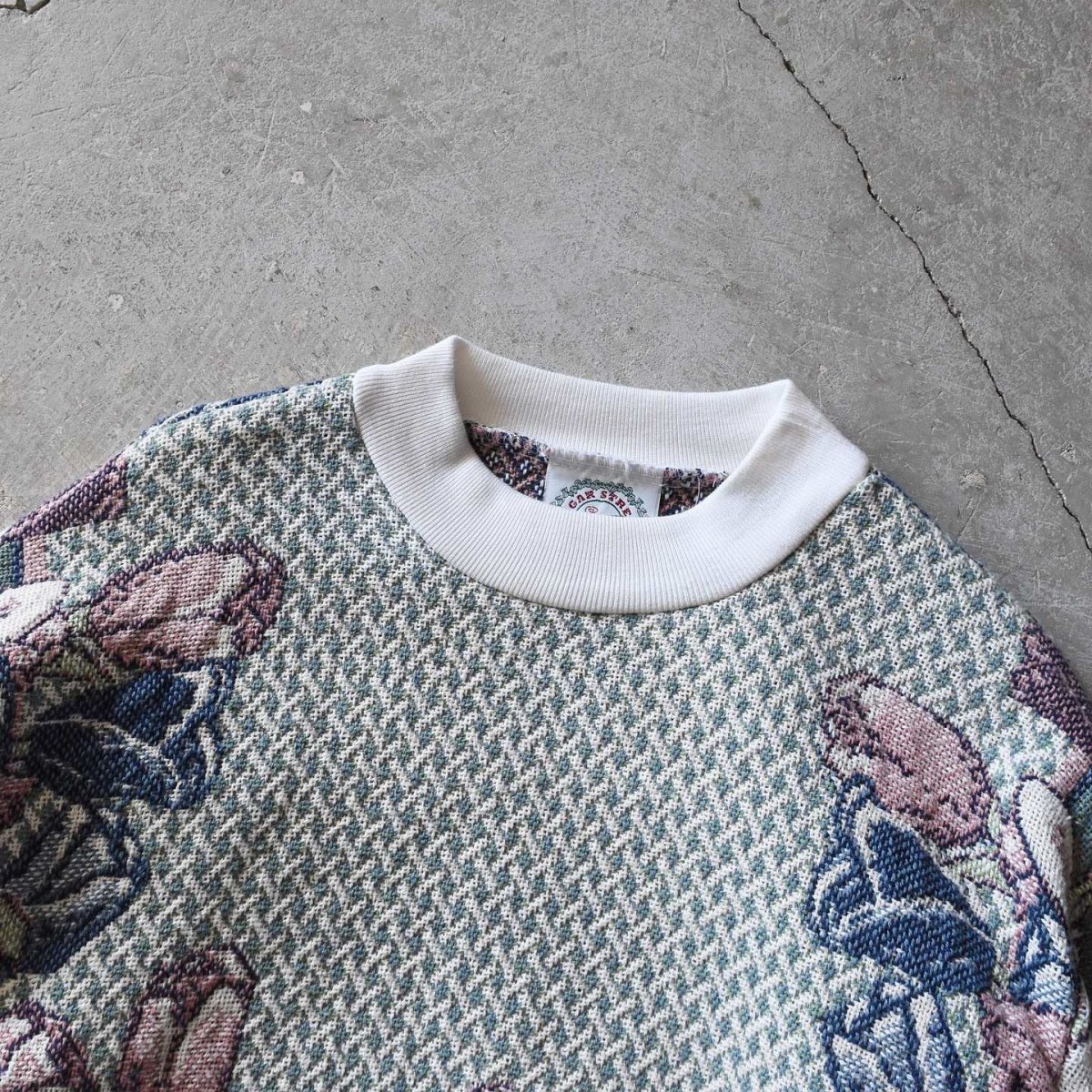 画像5: 1990s SUGAR STREET WEAVERS 総柄ゴブランスウェット　 "MADE IN USA"　 表記ONE SIZE  (5)