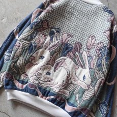 画像7: 1990s SUGAR STREET WEAVERS 総柄ゴブランスウェット　 "MADE IN USA"　 表記ONE SIZE  (7)
