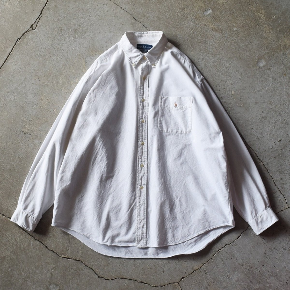 画像1: Ralph Lauren ボタンダウンシャツ　 "BIG SHIRT"　 表記XL  (1)