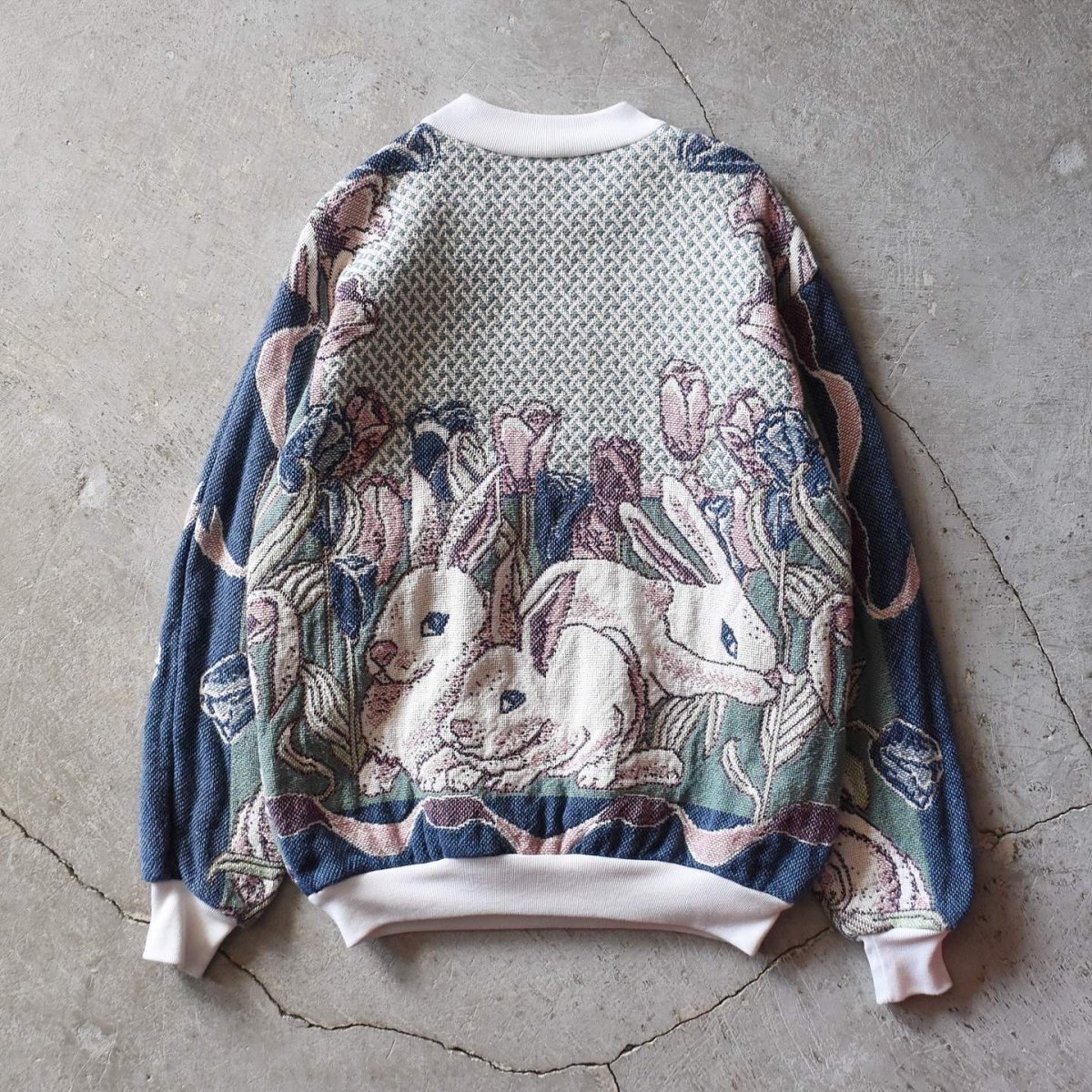画像2: 1990s SUGAR STREET WEAVERS 総柄ゴブランスウェット　 "MADE IN USA"　 表記ONE SIZE  (2)