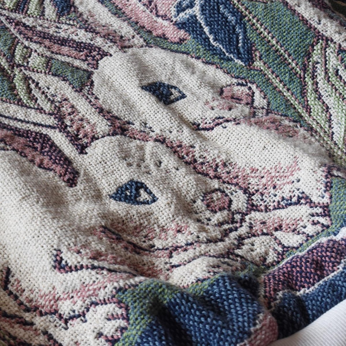 画像8: 1990s SUGAR STREET WEAVERS 総柄ゴブランスウェット　 "MADE IN USA"　 表記ONE SIZE  (8)