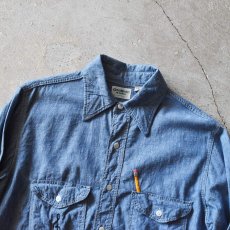 画像4: 1970s OSHKOSH 刺繍シャンブレーシャツ　 "MADE IN USA"　 表記15 REG  (4)