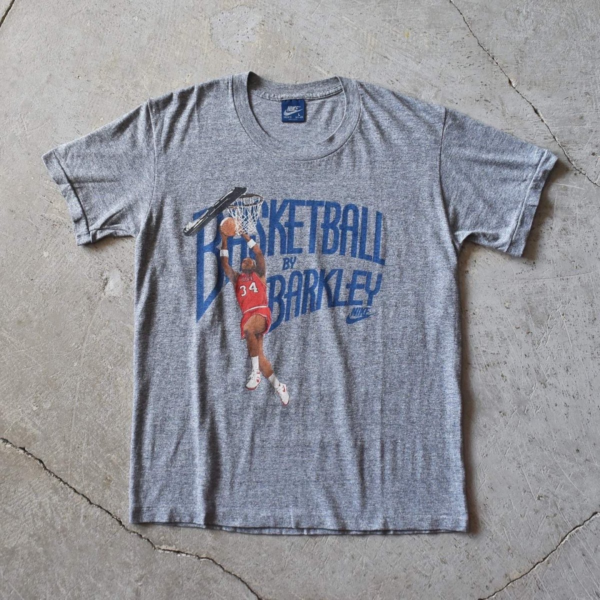 画像1: 1980s NIKE チャールズバークレーTシャツ　 "MADE IN USA"　 表記L  (1)
