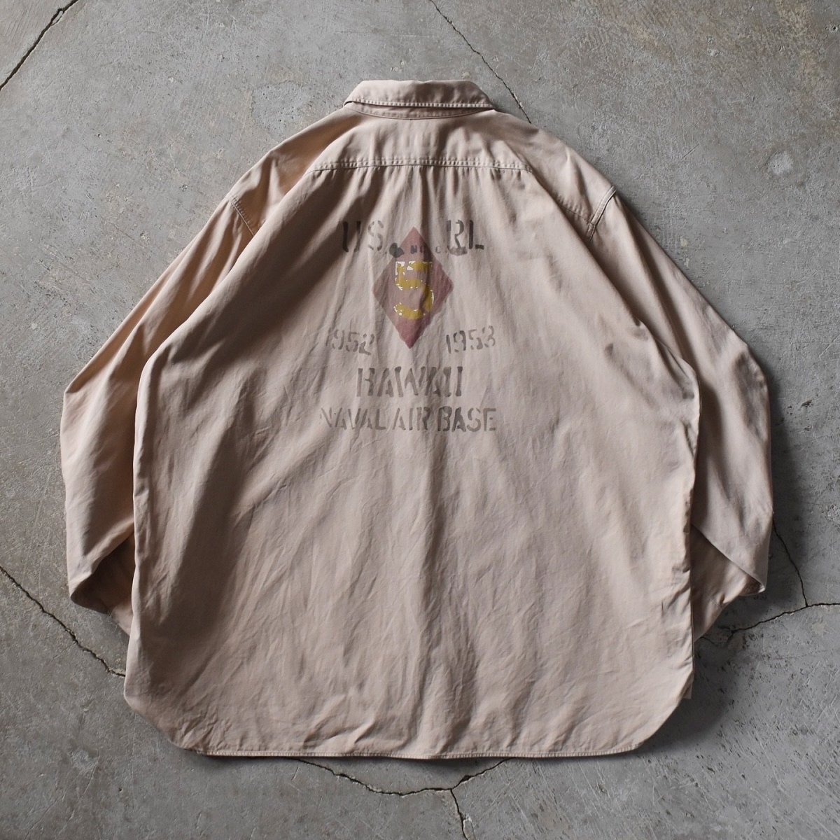 画像1: POLO RALPH LAUREN マチ付きミリタリーシャツ　 "バックステンシル"　 表記2XB  (1)