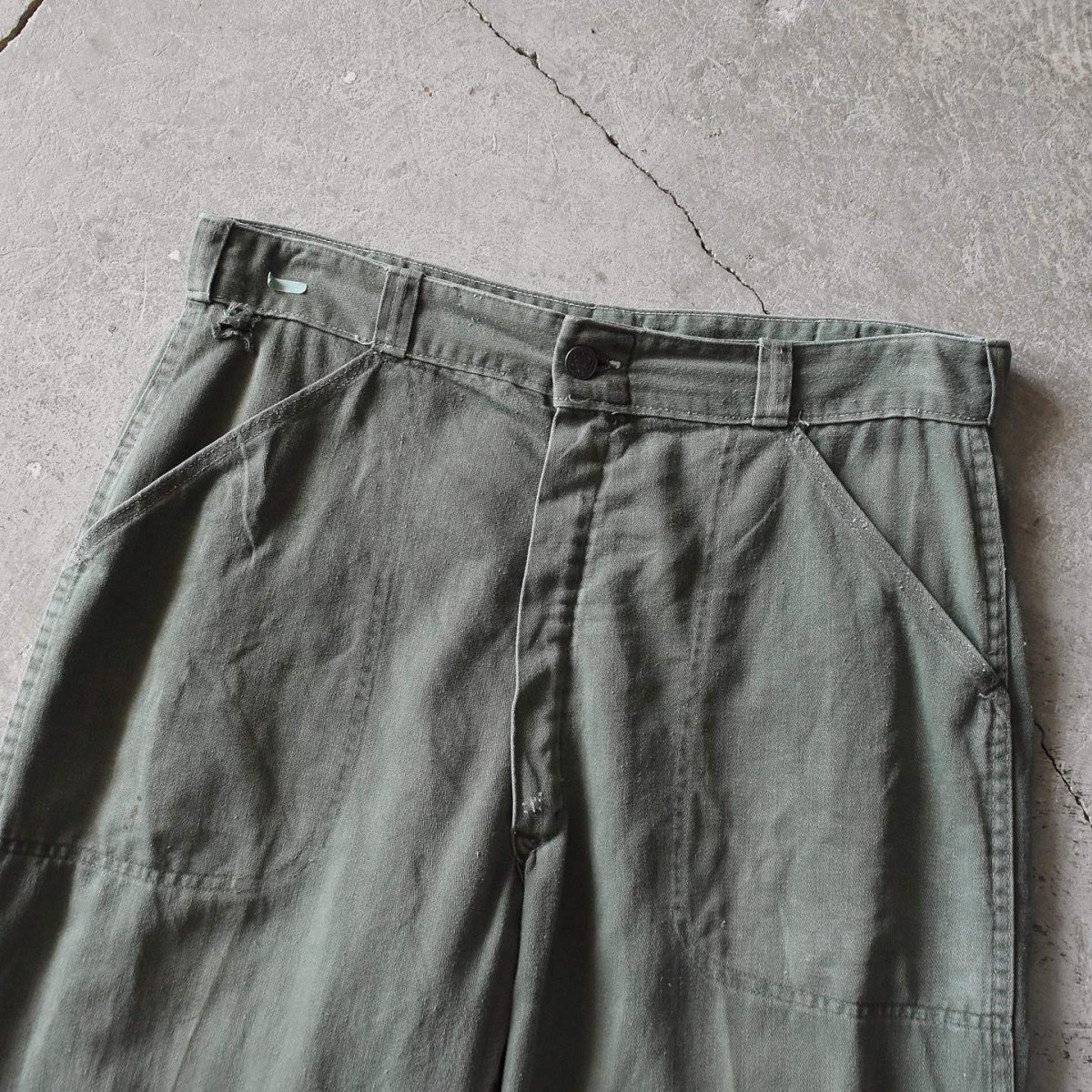 画像4: 1950-60s USMC？コットンベイカーパンツ　 "13 STAR BUTTON"　 実寸W32  (4)