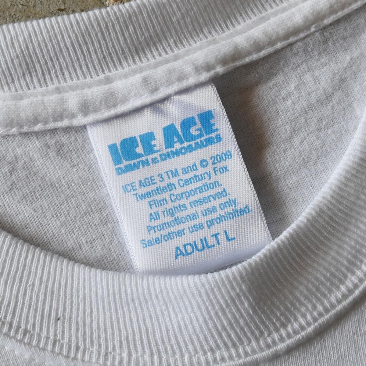 画像3: ICE AGE3 -ティラノのおとしもの-ムービーTシャツ　 表記L  (3)