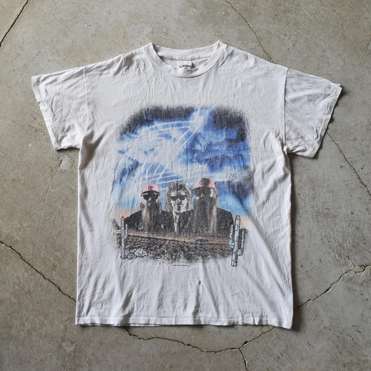 画像1: 1990s ZZTOP '91 WORLD TOUR Tシャツ　 "MADE IN USA"　 表記ONE SIZE(実寸XL)  (1)