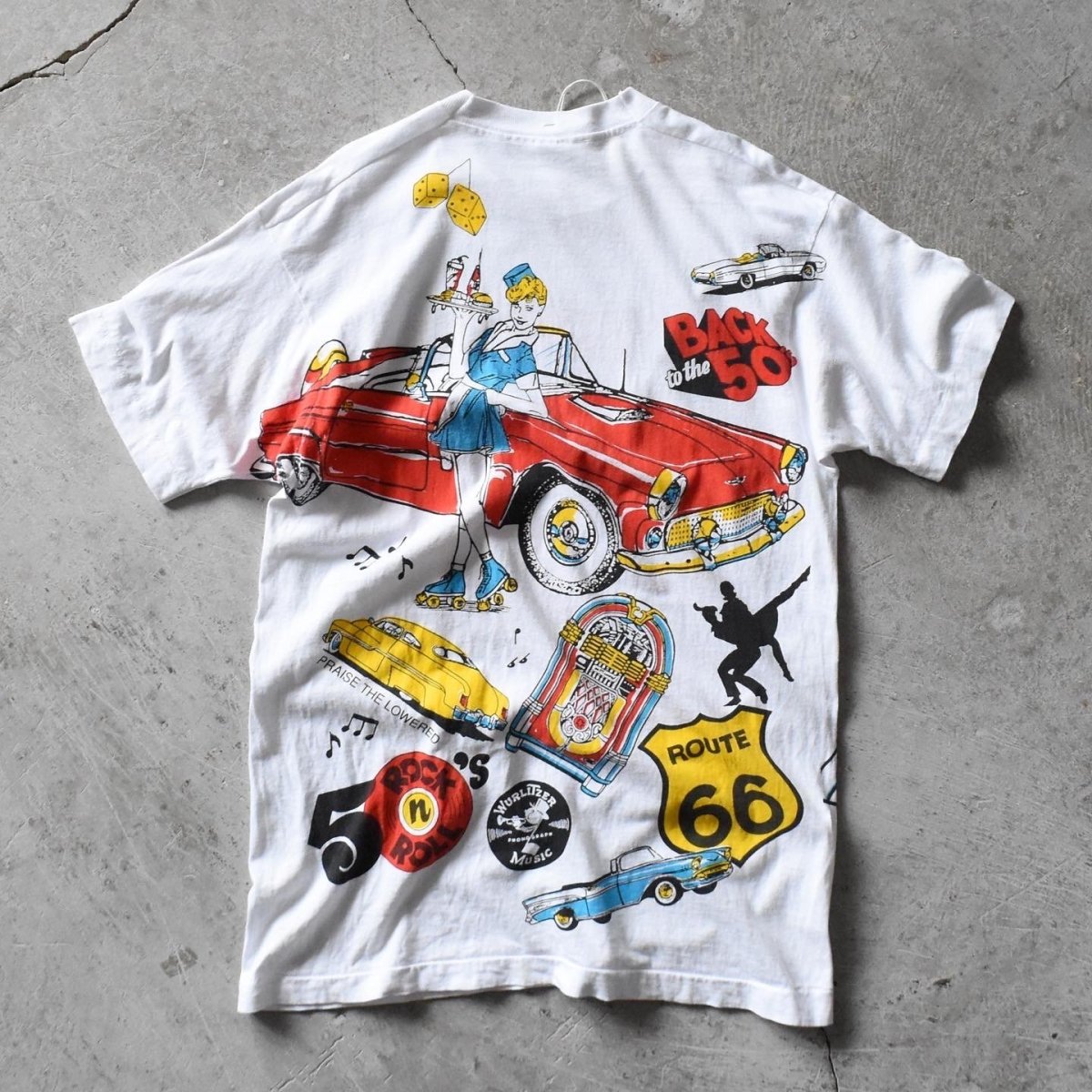 画像2: 1990s CRUISIN' BACK TO THE 50's ロックンロールTシャツ　 "MADE IN USA"　 表記L  (2)