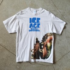 画像1: ICE AGE3 -ティラノのおとしもの-ムービーTシャツ　 表記L  (1)
