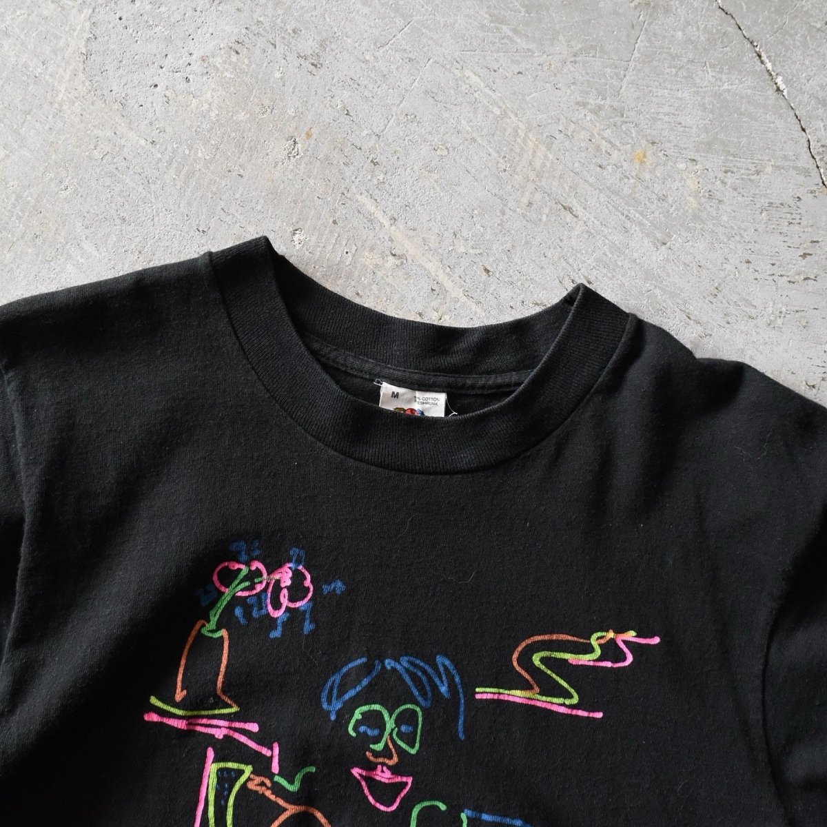 画像3: 1980s JOHN LENNON  "BABY GRAND"  ドローイングアートTシャツ　 "MADE IN USA"　 表記M  (3)