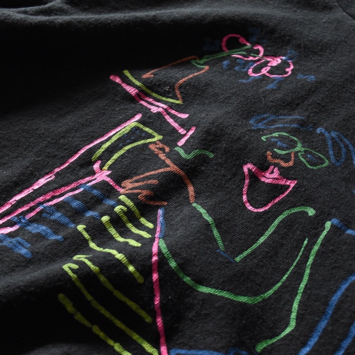 画像7: 1980s JOHN LENNON  "BABY GRAND"  ドローイングアートTシャツ　 "MADE IN USA"　 表記M  (7)