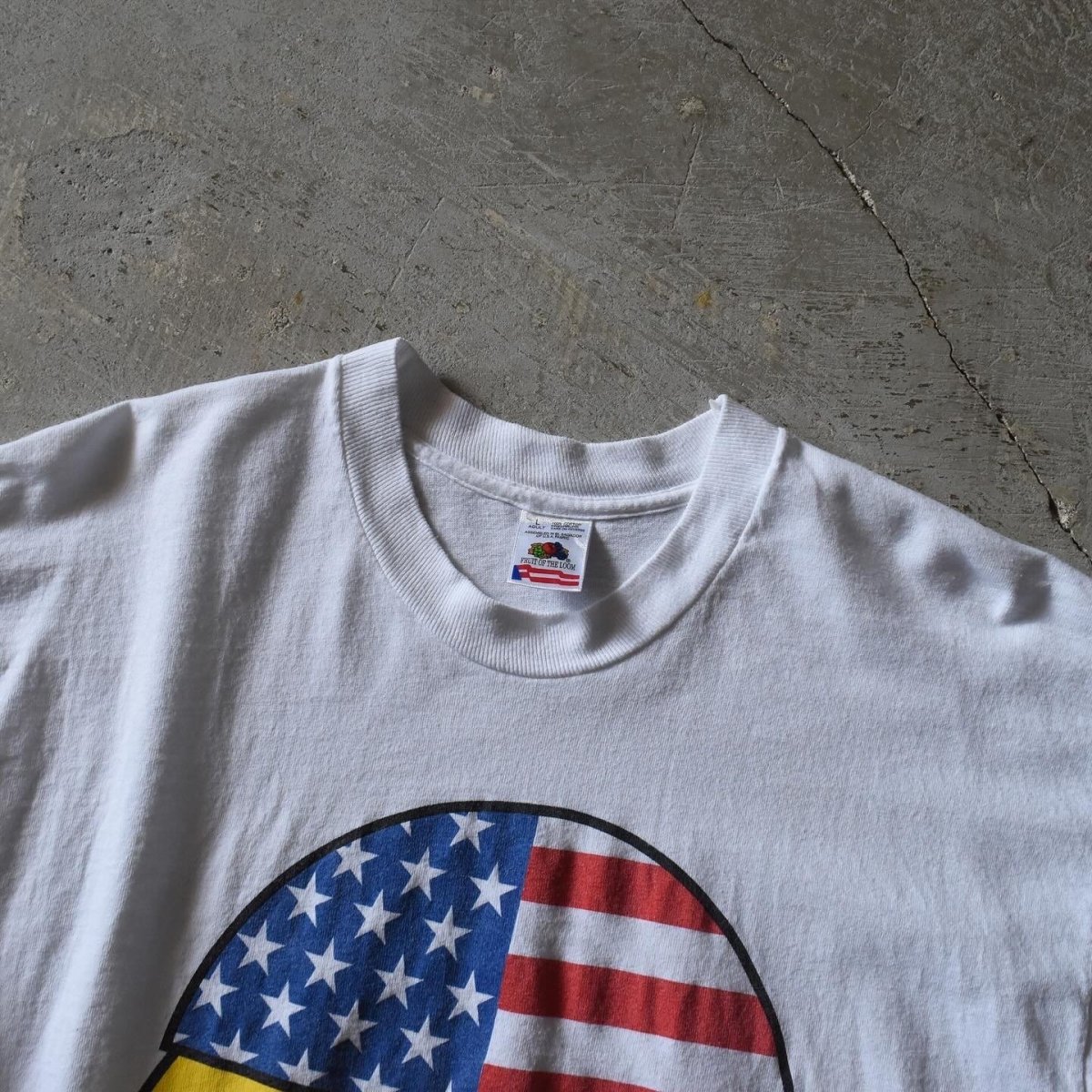 画像3: 1990s BLACKJACK INC. 星条旗スマイリー グラフィックTシャツ　 表記L  (3)