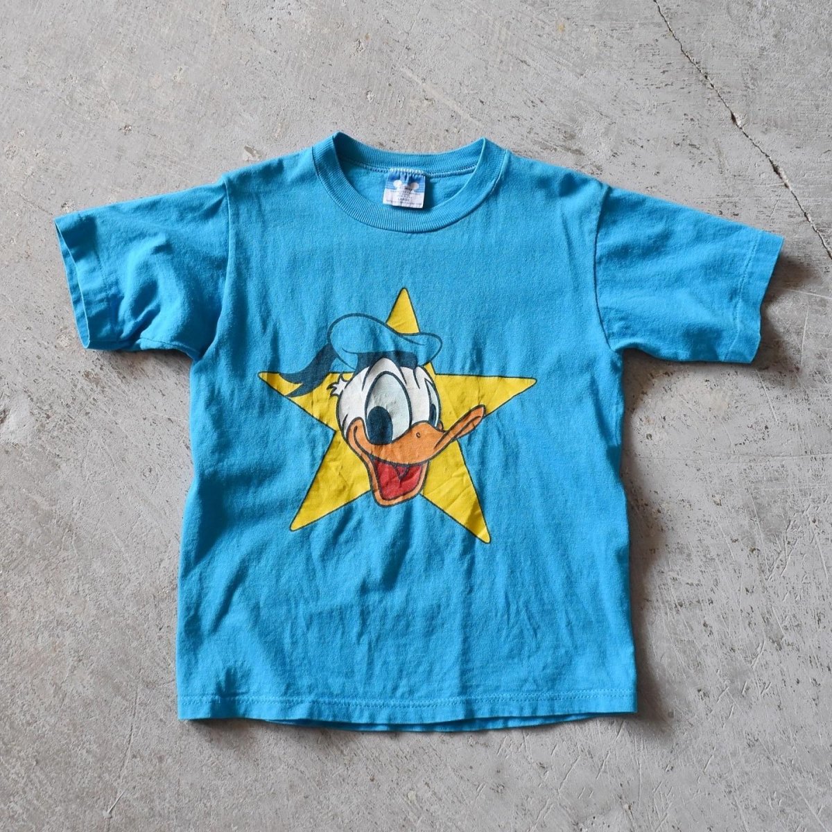 画像1: [KIDS VINTAGE] 1980-90s DISNEY ドナルドダックTシャツ　 "MADE IN USA"　 表記Kids L  (1)