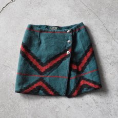 画像1: 1980-90s COUNTRY RALPH LAUREN ネイティブブランケット巻きスカート　 "MADE IN USA"　 表記8  (1)