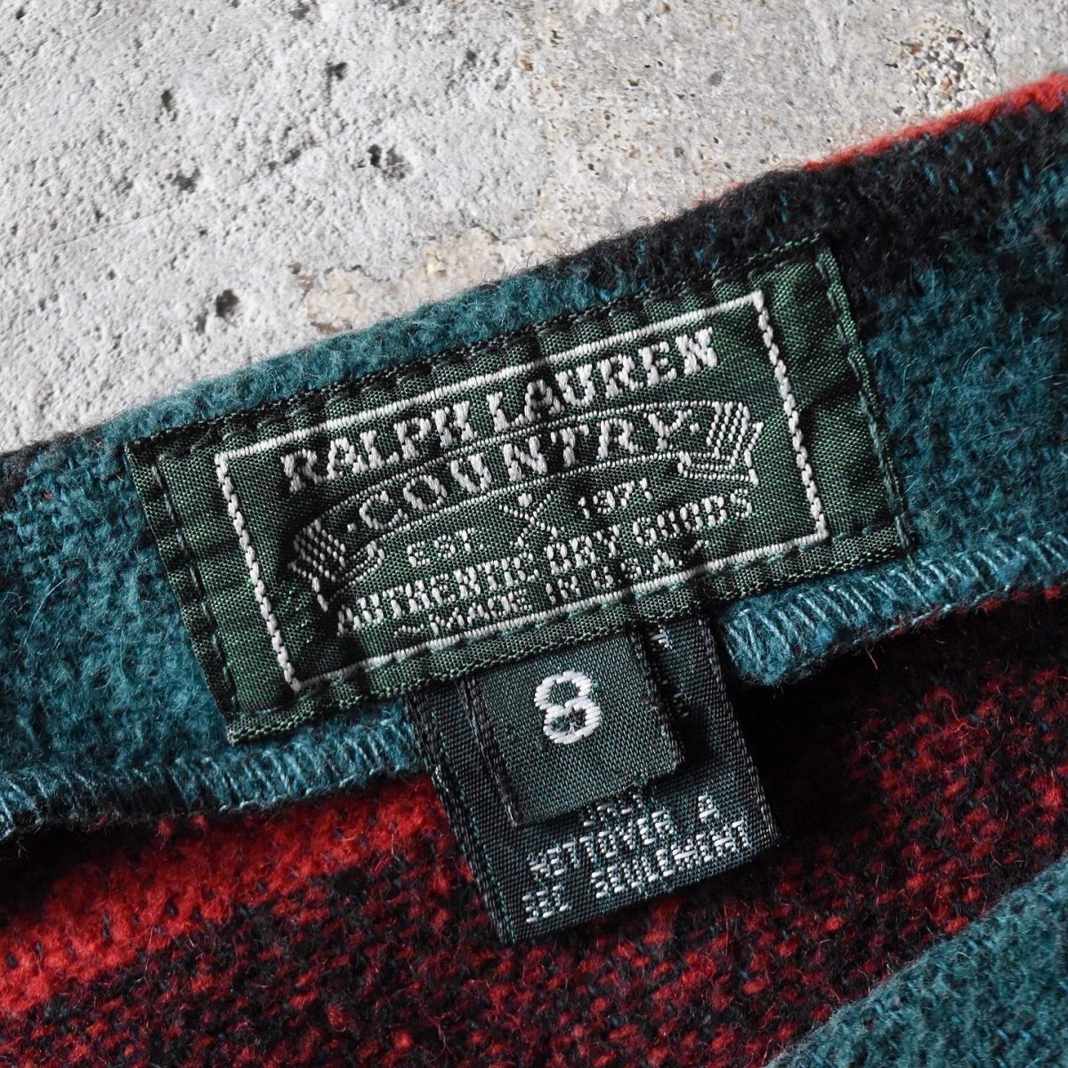 画像3: 1980-90s COUNTRY RALPH LAUREN ネイティブブランケット巻きスカート　 "MADE IN USA"　 表記8  (3)