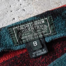 画像3: 1980-90s COUNTRY RALPH LAUREN ネイティブブランケット巻きスカート　 "MADE IN USA"　 表記8  (3)