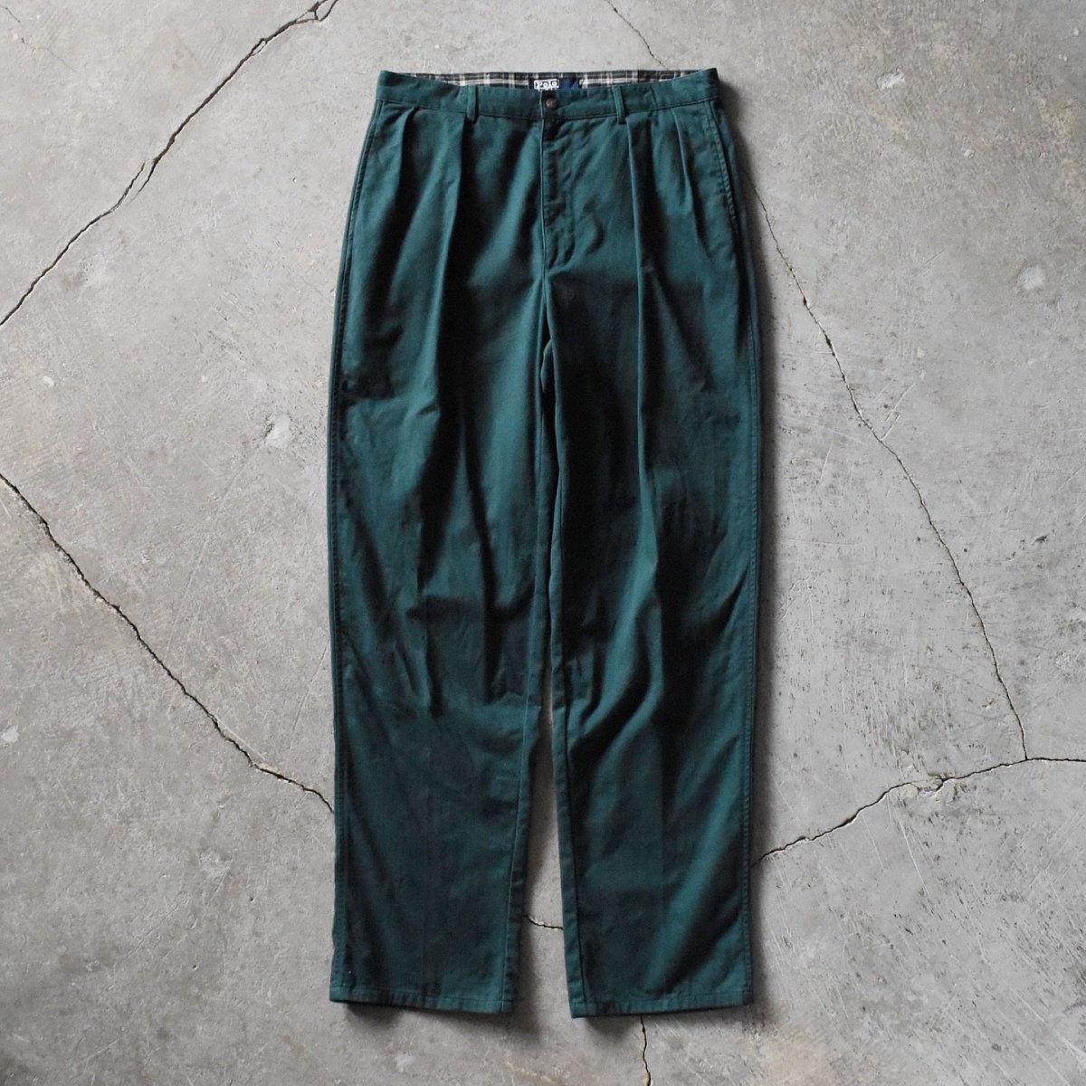 画像1: Polo by RalphLauren ツータックチノトラウザー　 "THE CLASSIC GOLF PANT"　 表記W34 L32  (1)