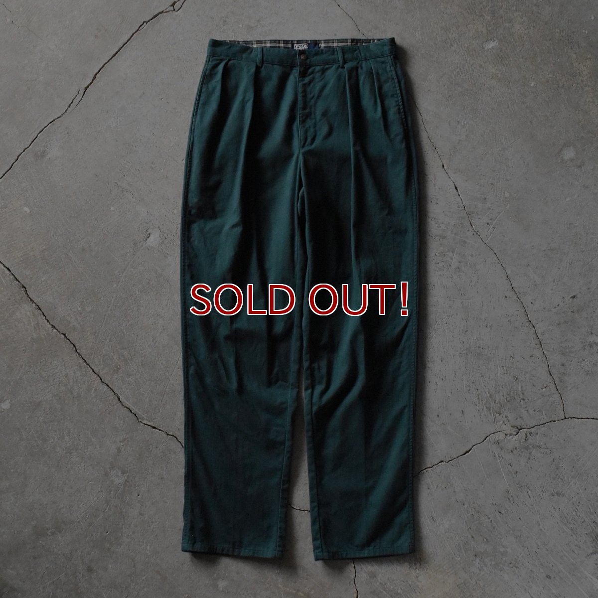画像1: Polo by RalphLauren ツータックチノトラウザー　 "THE CLASSIC GOLF PANT"　 表記W34 L32  (1)