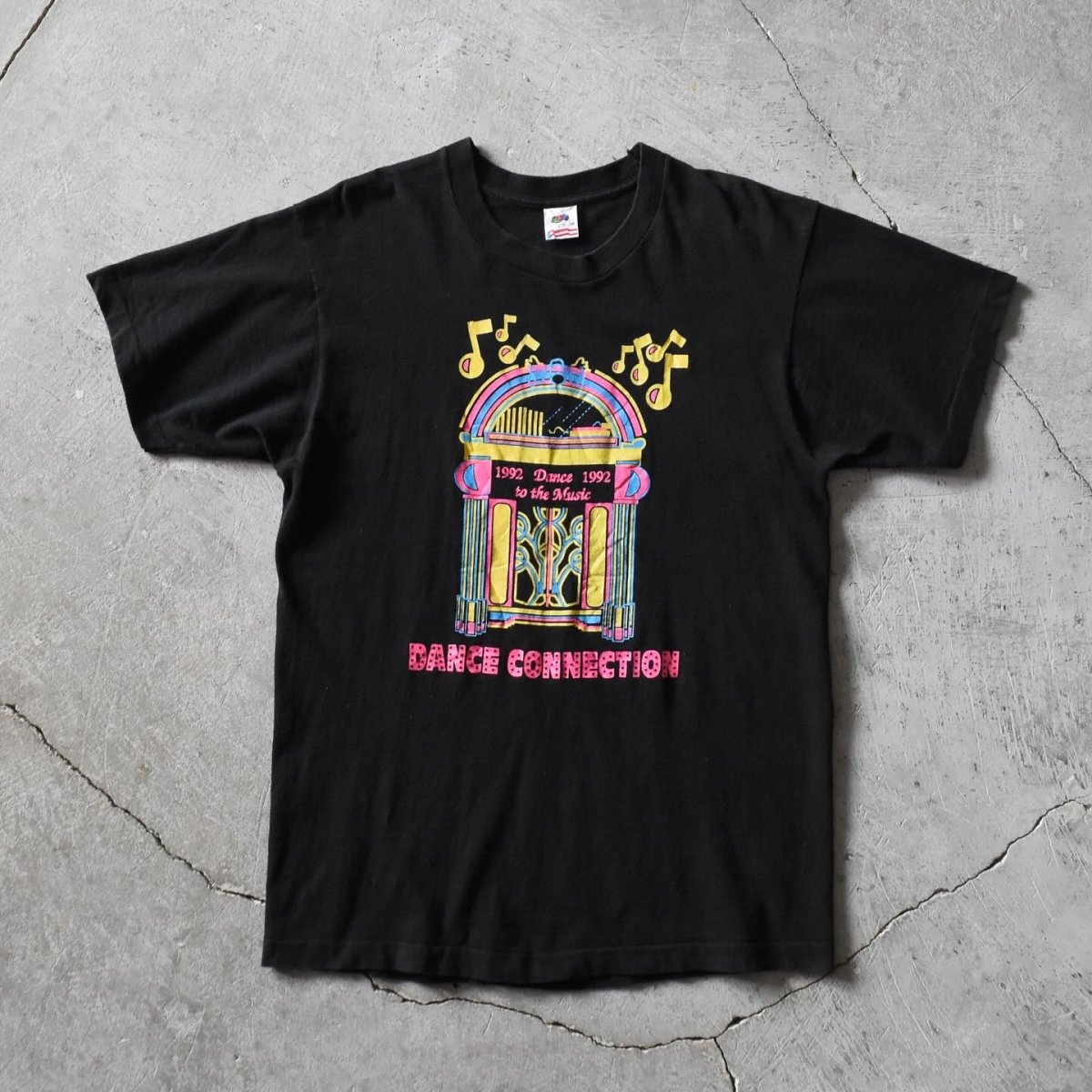 画像1: 1990s DANCE CONNECTION ジュークボックスTシャツ　 "MADE IN USA"　 表記L  (1)