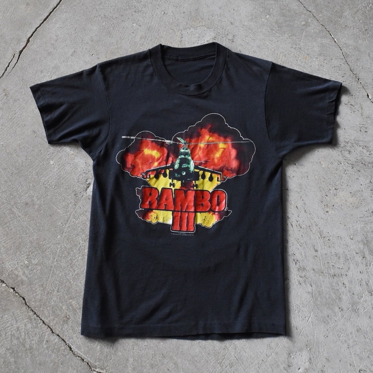 画像1: 1980s ランボー3 怒りのアフガン ムービーTシャツ　 "MADE IN USA"　 実寸SM  (1)
