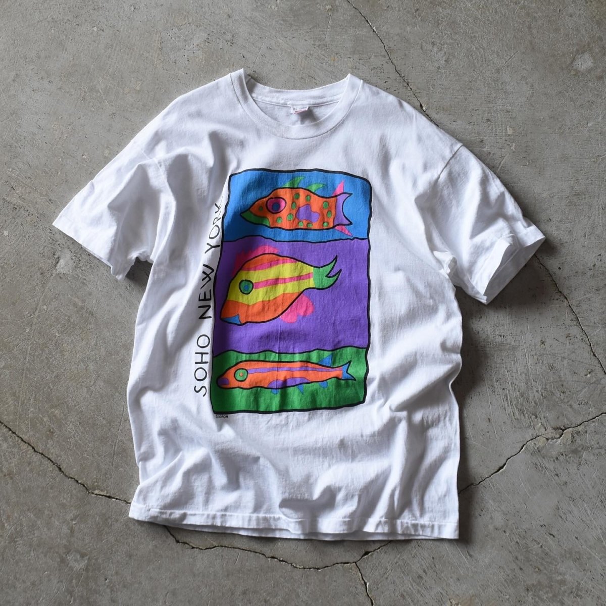 画像1: 1990s SOHO NEW YORK アートTシャツ　 "MADE IN USA"　 表記XL  (1)