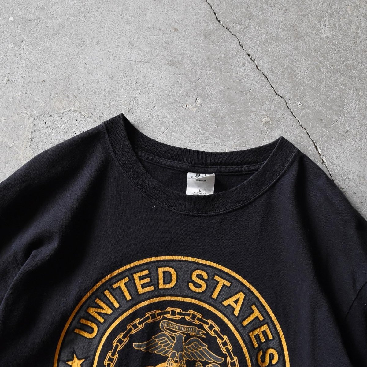 画像4: US.MARINE CORPS リフレクタープリントTシャツ　 "MADE IN USA"　 表記L  (4)