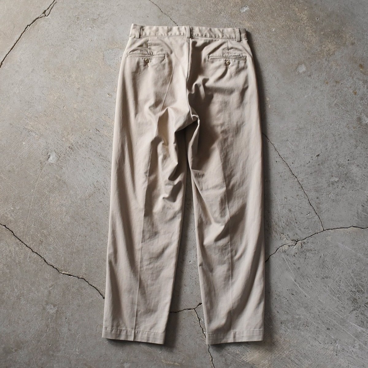 画像2: Polo Ralph Lauren ツータックチノトラウザー　 "MADE IN CANADA"　 表記W33 L32  (2)