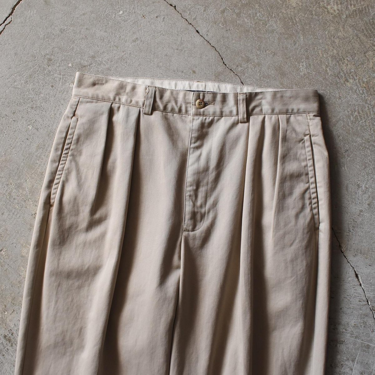 画像3: Polo Ralph Lauren ツータックチノトラウザー　 "MADE IN CANADA"　 表記W33 L32  (3)