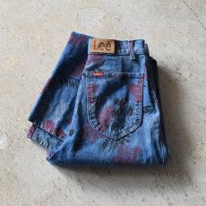 画像1: 1990s Lee フラワープリントデニムパンツ　 "MADE IN USA"　 表記11  (1)