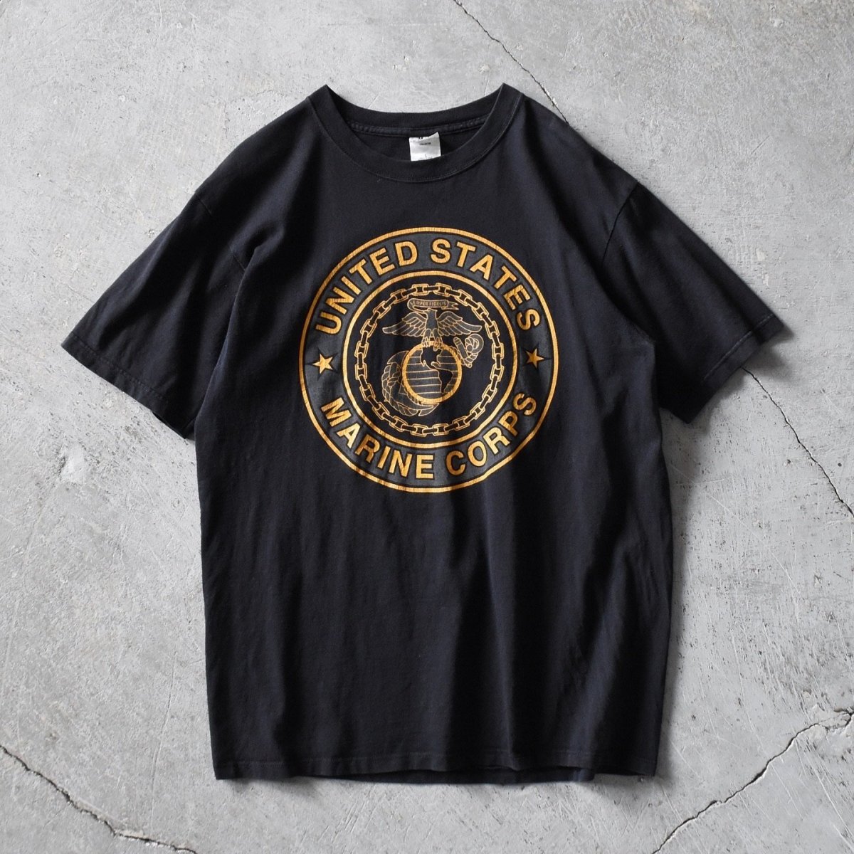 画像1: US.MARINE CORPS リフレクタープリントTシャツ　 "MADE IN USA"　 表記L  (1)