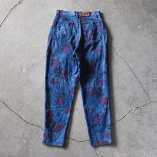 画像3: 1990s Lee フラワープリントデニムパンツ　 "MADE IN USA"　 表記11  (3)