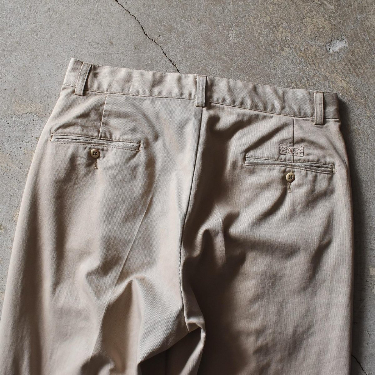 画像7: Polo Ralph Lauren ツータックチノトラウザー　 "MADE IN CANADA"　 表記W33 L32  (7)