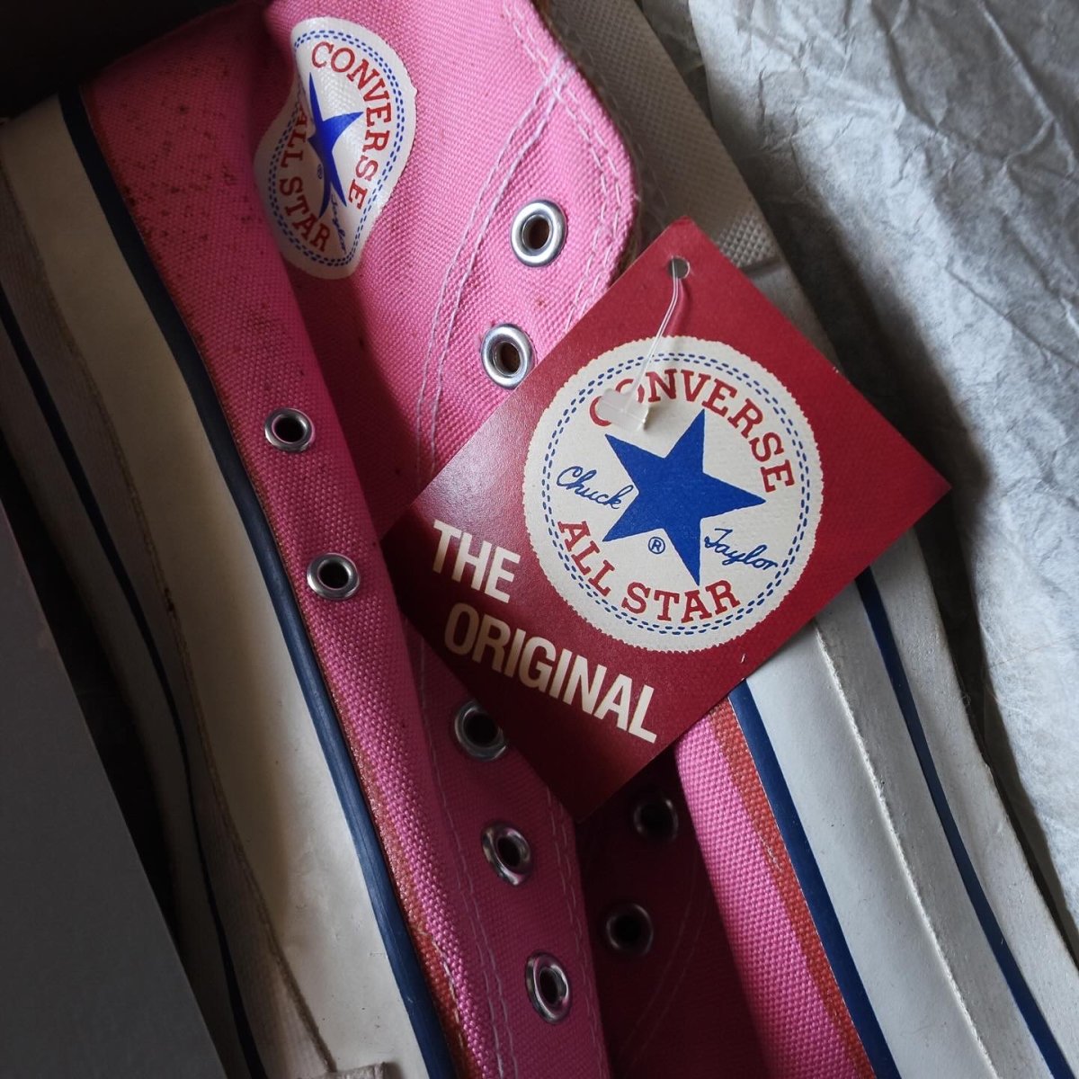画像3: DEAD STOCK　 1980s Converse ALLSTAR Hi /PINK　 "銀箱付き"　 表記10  (3)