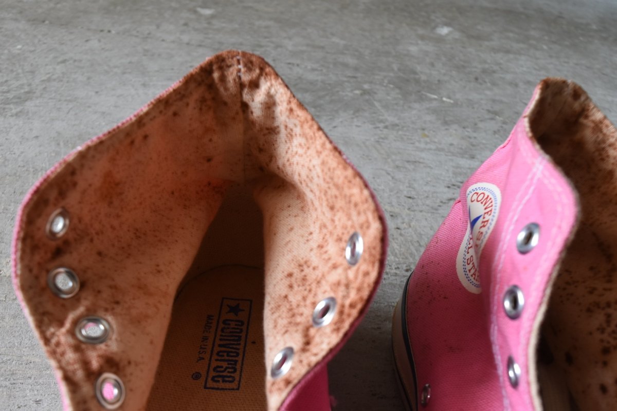 画像24: DEAD STOCK　 1980s Converse ALLSTAR Hi /PINK　 "銀箱付き"　 表記10  (24)