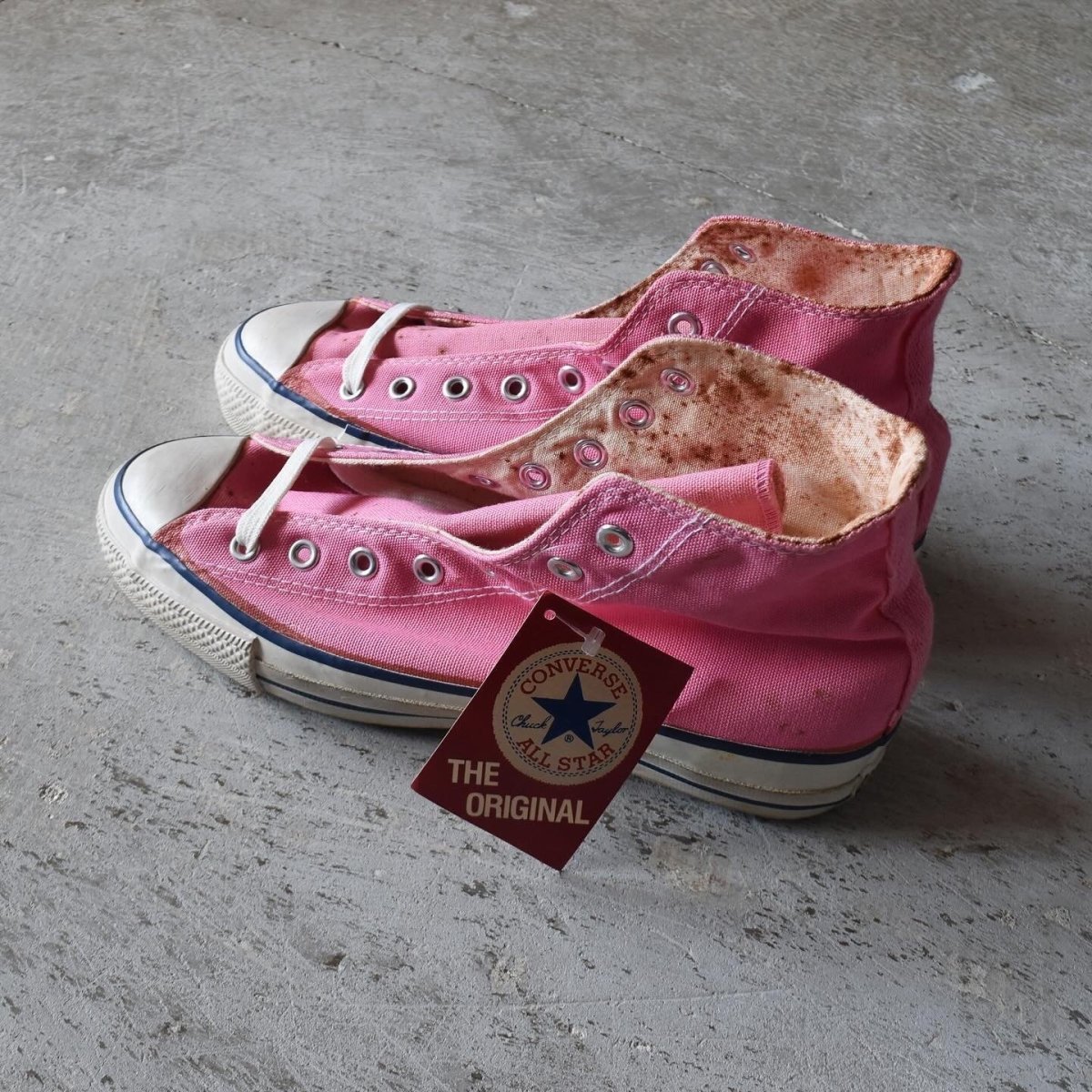 画像9: DEAD STOCK　 1980s Converse ALLSTAR Hi /PINK　 "銀箱付き"　 表記10  (9)