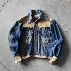 画像1: VINTAGE Re-MAKEデニムジャケット　 表記S  (1)