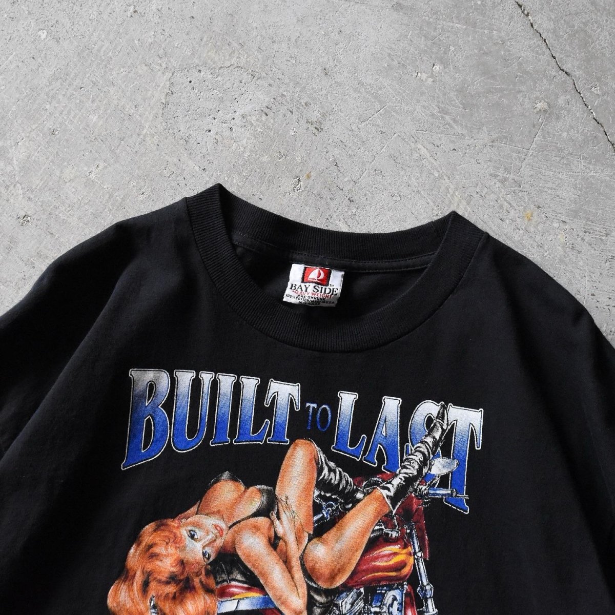 画像4: 1990-00s モーターサイクル エロTシャツ　 "BUILT TO LAST"　 表記XL  (4)