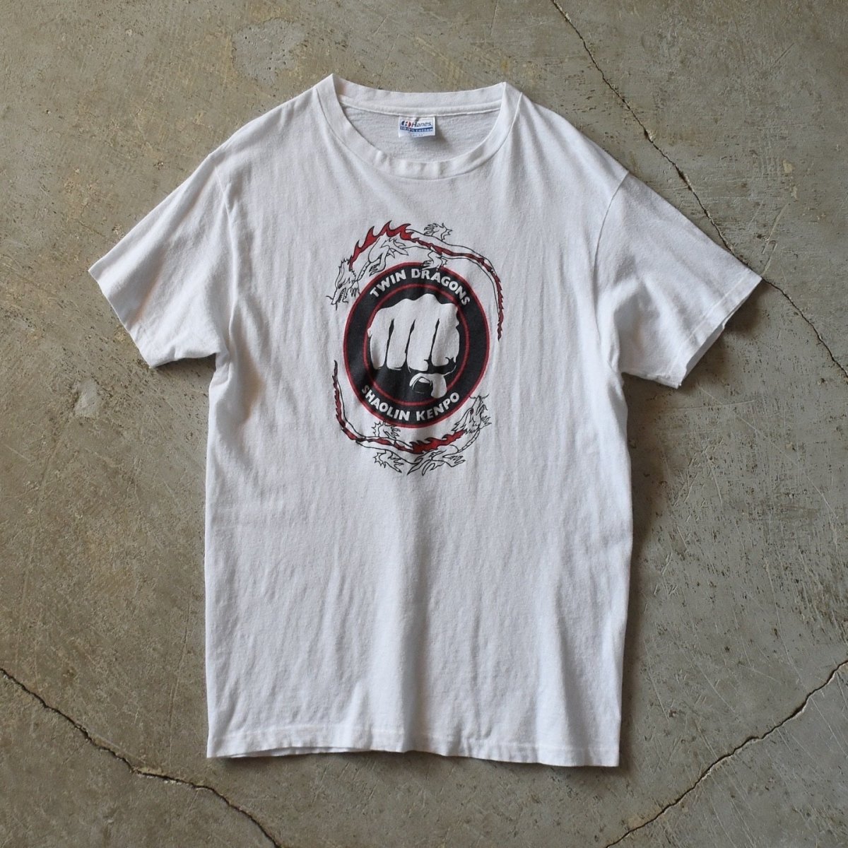 画像1: 1980s ツインドラゴン少林拳法Tシャツ　 "MADE IN USA"　 表記L  (1)