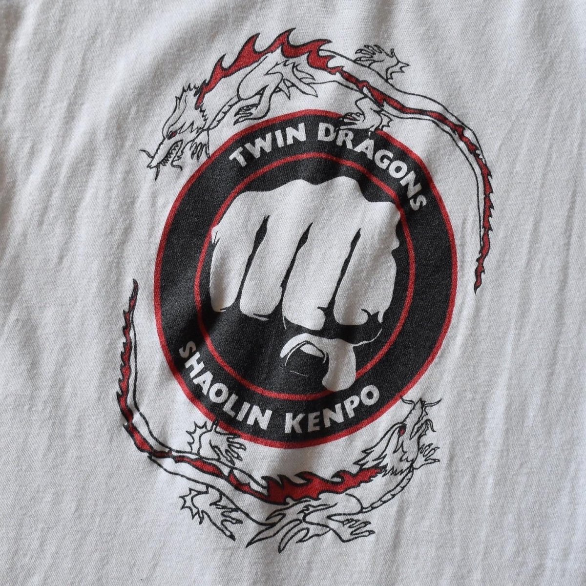 画像4: 1980s ツインドラゴン少林拳法Tシャツ　 "MADE IN USA"　 表記L  (4)